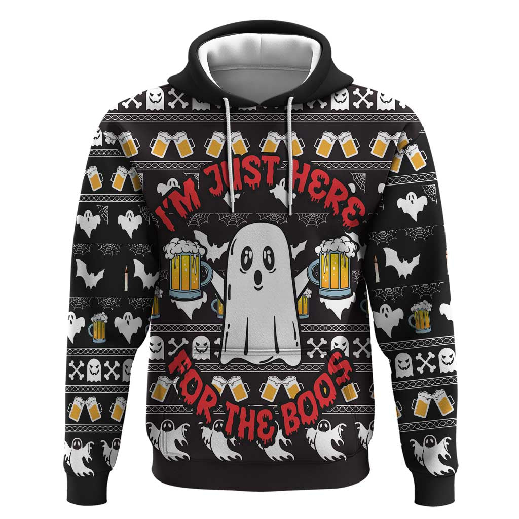 Christmas Africa Boo Beer Hoodie I'm Just Here For The Boss