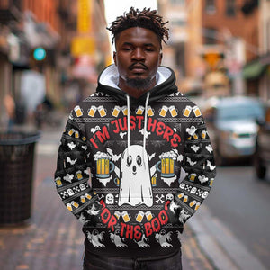 Christmas Africa Boo Beer Hoodie I'm Just Here For The Boss