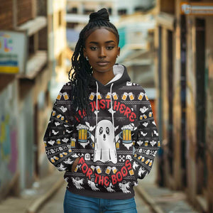 Christmas Africa Boo Beer Hoodie I'm Just Here For The Boss