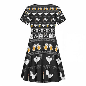 Christmas Africa Boo Beer Kid Short Sleeve Dress I'm Just Here For The Boss