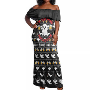 Christmas Africa Boo Beer Off Shoulder Maxi Dress I'm Just Here For The Boss