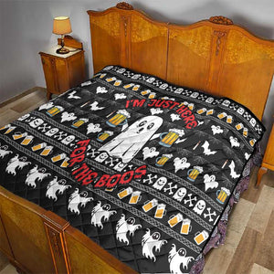 Christmas Africa Boo Beer Quilt I'm Just Here For The Boss