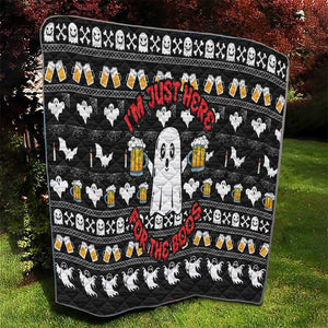 Christmas Africa Boo Beer Quilt I'm Just Here For The Boss