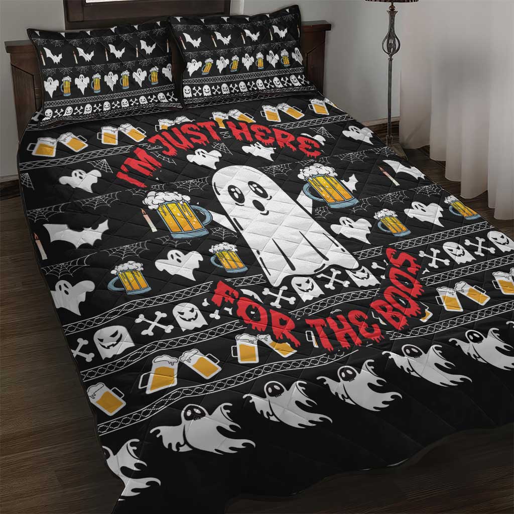 Christmas Africa Boo Beer Quilt Bed Set I'm Just Here For The Boss