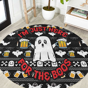 Christmas Africa Boo Beer Round Carpet I'm Just Here For The Boss