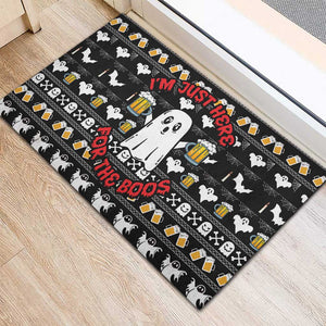 Christmas Africa Boo Beer Rubber Doormat I'm Just Here For The Boss