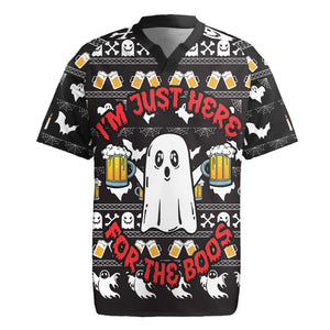 Christmas Africa Boo Beer Rugby Jersey I'm Just Here For The Boss