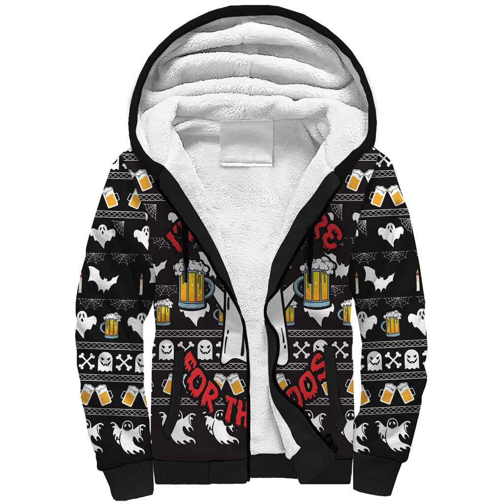 Christmas Africa Boo Beer Sherpa Hoodie I'm Just Here For The Boss