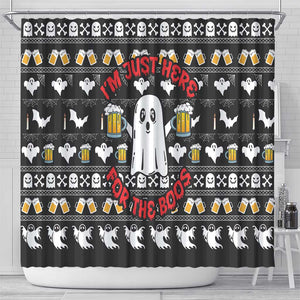 Christmas Africa Boo Beer Shower Curtain I'm Just Here For The Boss