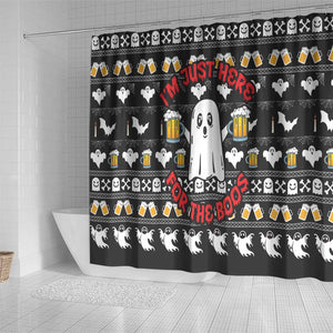 Christmas Africa Boo Beer Shower Curtain I'm Just Here For The Boss