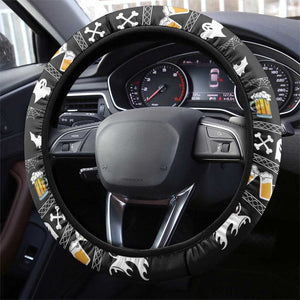 Christmas Africa Boo Beer Steering Wheel Cover I'm Just Here For The Boss