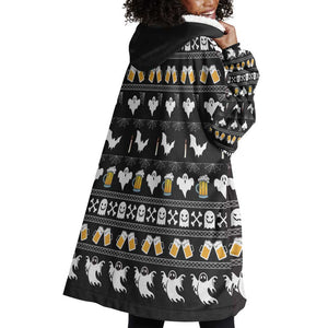 Christmas Africa Boo Beer Wearable Blanket Hoodie I'm Just Here For The Boss