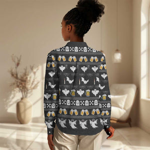 Christmas Africa Boo Beer Women Casual Shirt I'm Just Here For The Boss