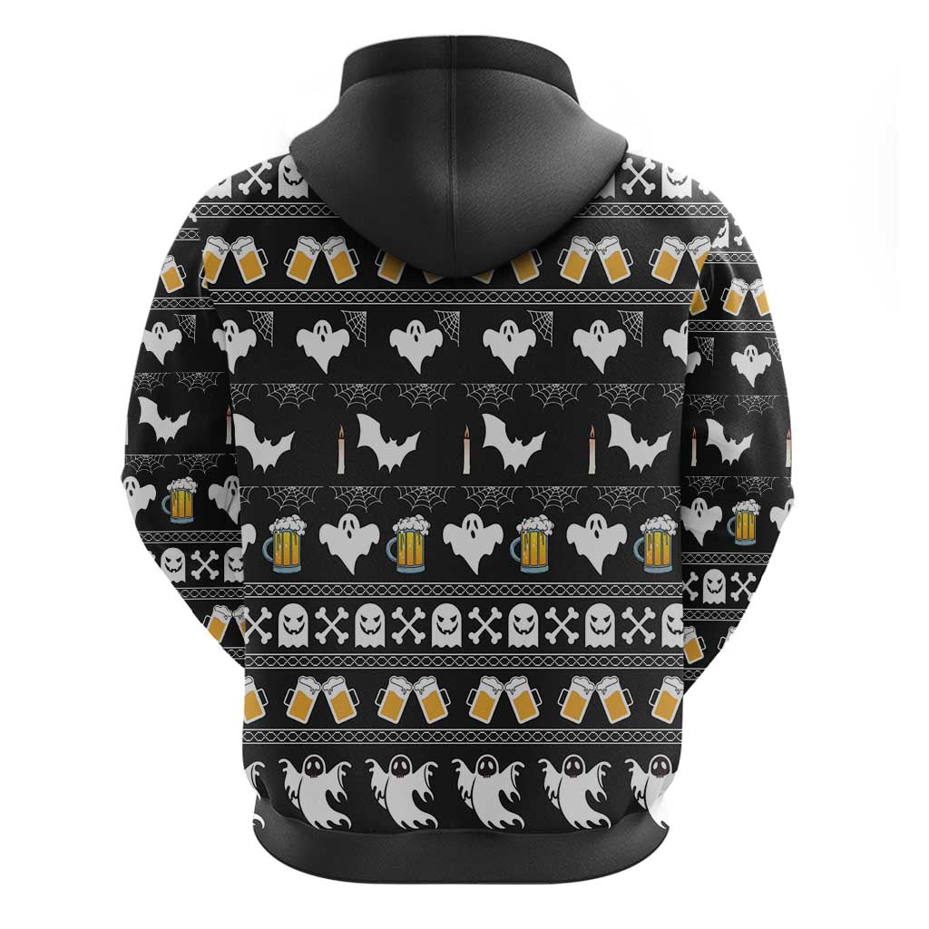 Christmas Africa Boo Beer Zip Hoodie I'm Just Here For The Boss