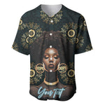 Personalized Afro Women Baseball Jersey Powerful African Pattern