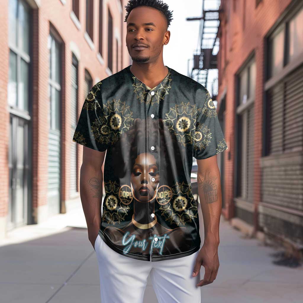 Personalized Afro Women Baseball Jersey Powerful African Pattern