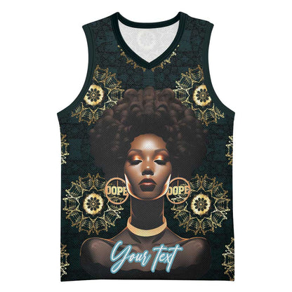 Personalized Afro Women Basketball Jersey Powerful African Pattern DT03