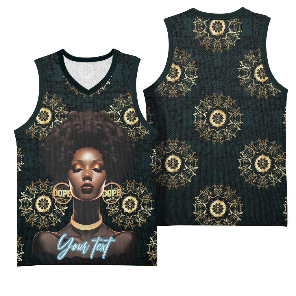 Personalized Afro Women Basketball Jersey Powerful African Pattern DT03