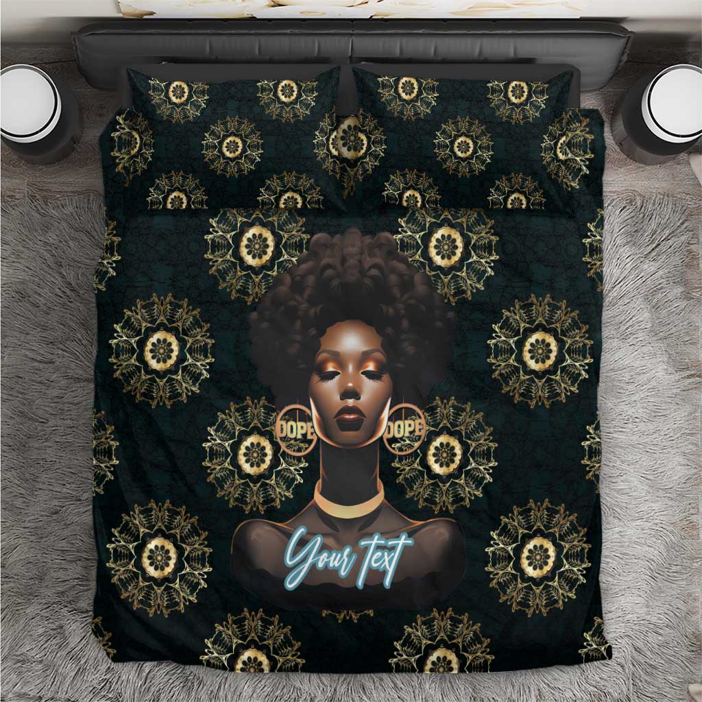 Personalized Afro Women Bedding Set Powerful African Pattern