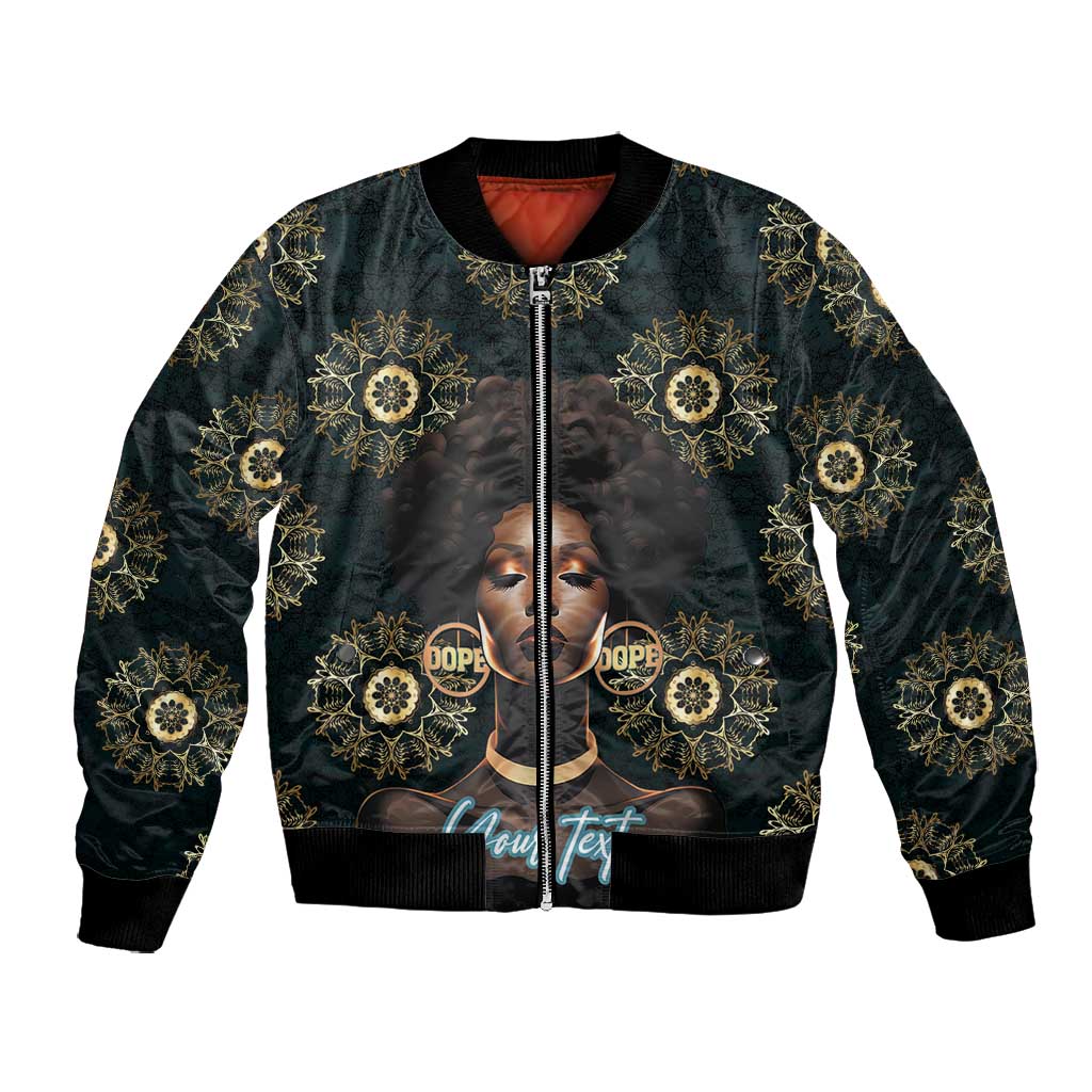 Personalized Afro Women Bomber Jacket Powerful African Pattern