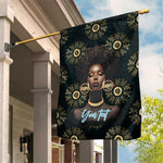Personalized Afro Women Garden Flag Powerful African Pattern