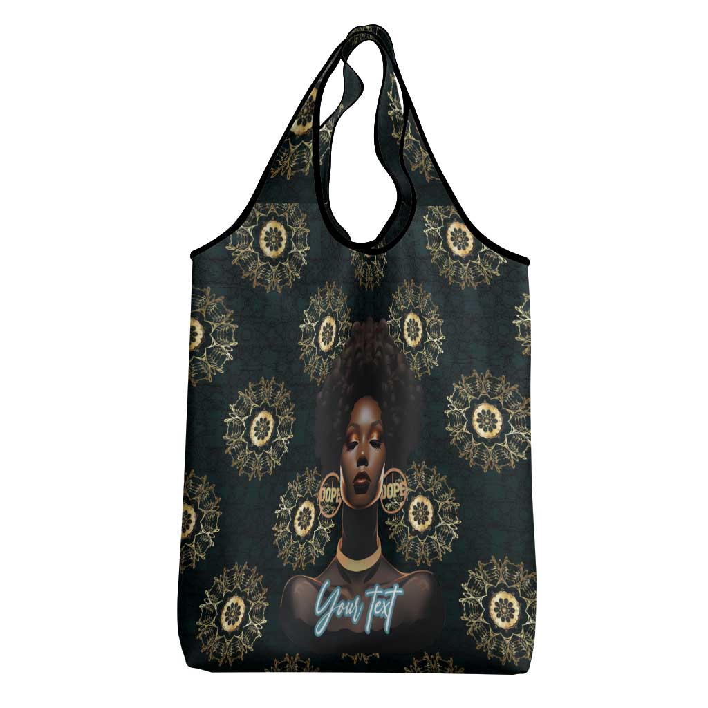 Personalized Afro Women Grocery Bag Powerful African Pattern