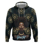 Personalized Afro Women Hoodie Powerful African Pattern
