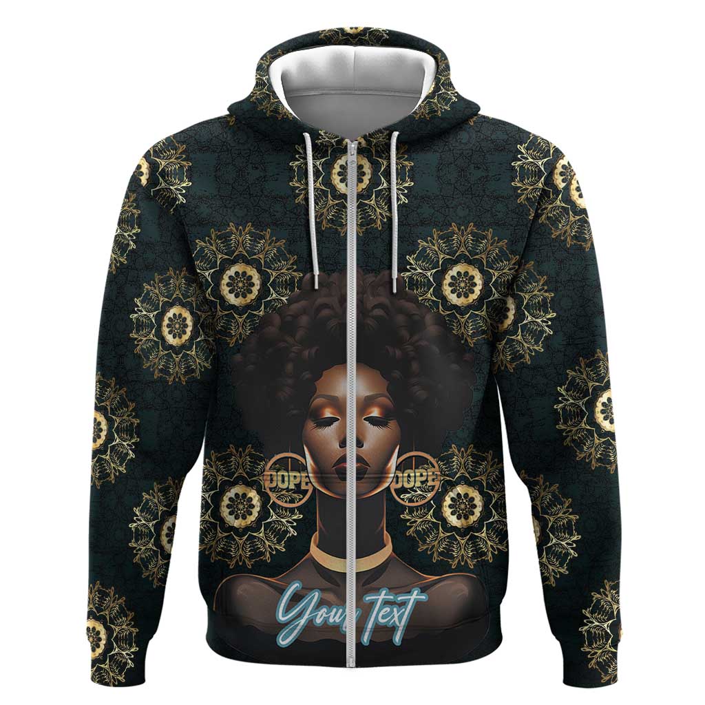 Personalized Afro Women Hoodie Powerful African Pattern