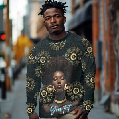 Personalized Afro Women Long Sleeve Shirt Powerful African Pattern