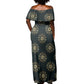 Personalized Afro Women Off Shoulder Maxi Dress Powerful African Pattern