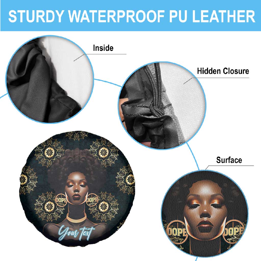 Personalized Afro Women Spare Tire Cover Powerful African Pattern