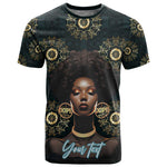 Personalized Afro Women T shirt Powerful African Pattern