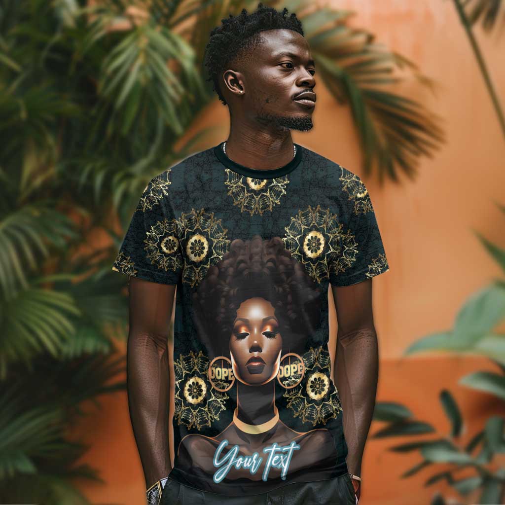 Personalized Afro Women T shirt Powerful African Pattern