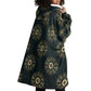 Personalized Afro Women Wearable Blanket Hoodie Powerful African Pattern