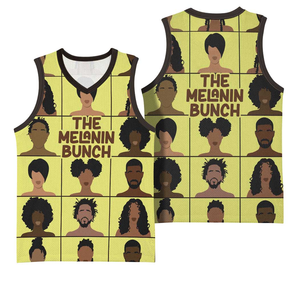The Melanin Bunch African Basketball Jersey Afro Black People DT03