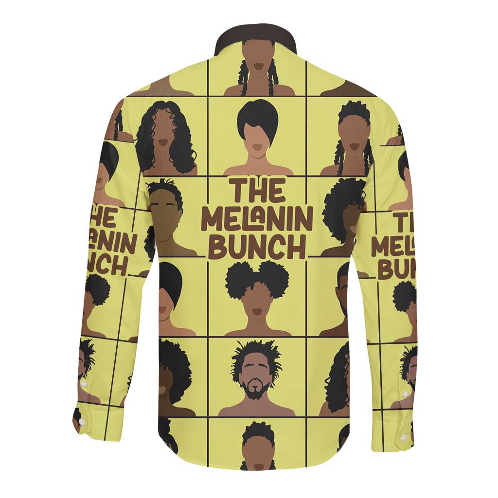 The Melanin Bunch African Long Sleeve Button Shirt Afro Black People