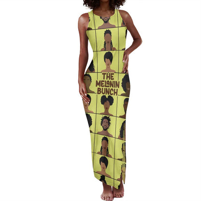The Melanin Bunch African Tank Maxi Dress Afro Black People