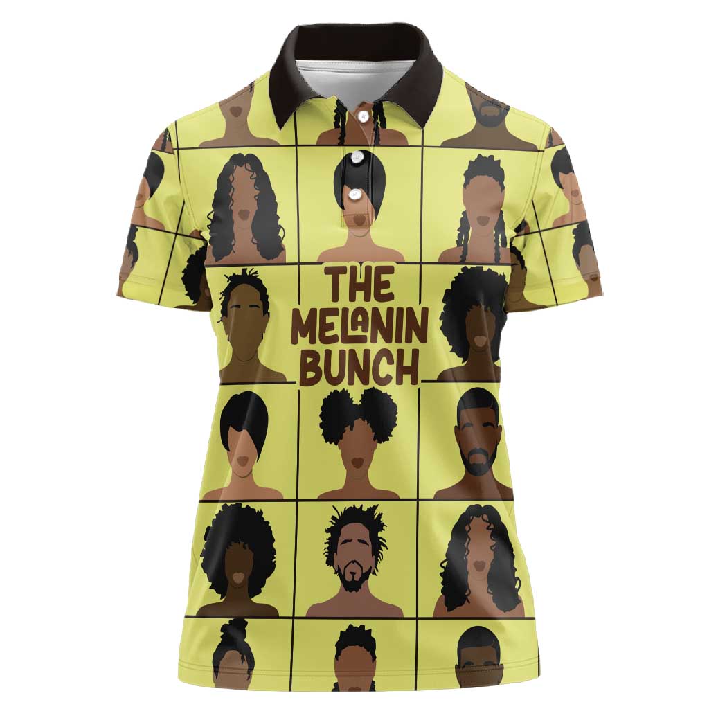 The Melanin Bunch African Women Polo Shirt Afro Black People