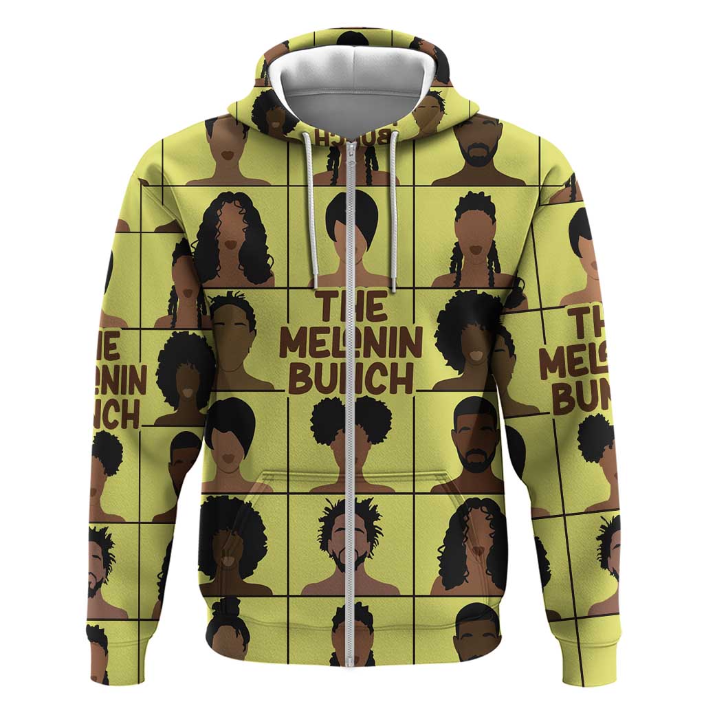 The Melanin Bunch African Zip Hoodie Afro Black People