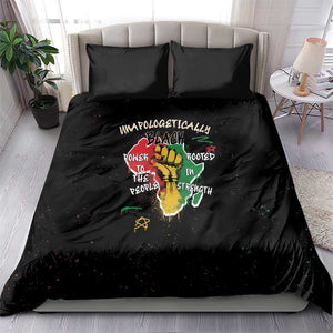 African Black Power Bedding Set Unapologetically Black Raised Fist