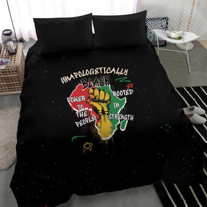 African Black Power Bedding Set Unapologetically Black Raised Fist