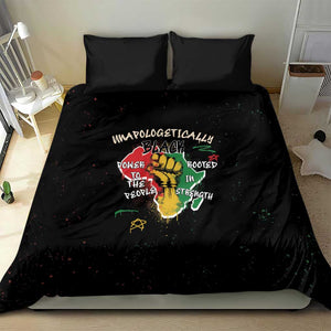 African Black Power Bedding Set Unapologetically Black Raised Fist