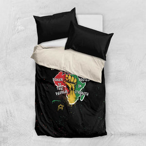 African Black Power Bedding Set Unapologetically Black Raised Fist