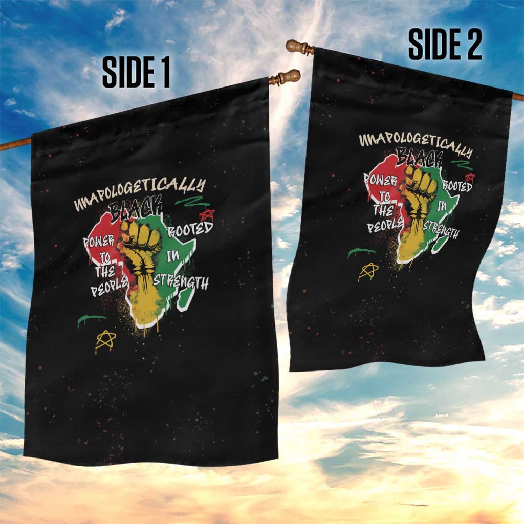African Black Power Garden Flag Unapologetically Black Raised Fist