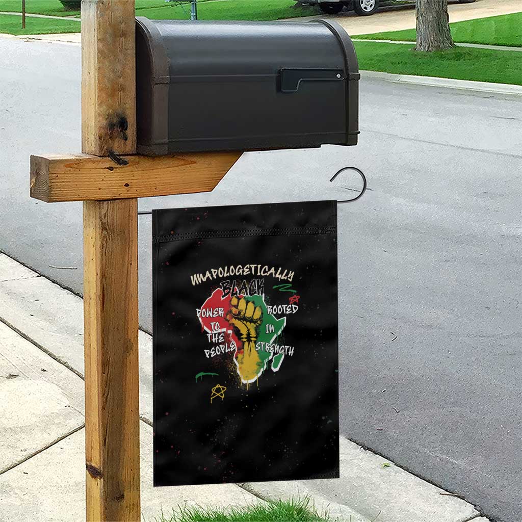 African Black Power Garden Flag Unapologetically Black Raised Fist