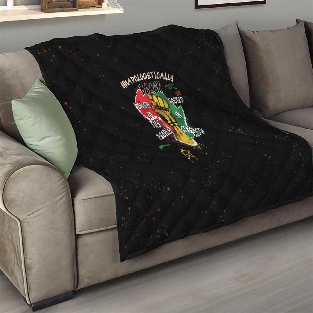 African Black Power Quilt Unapologetically Black Raised Fist