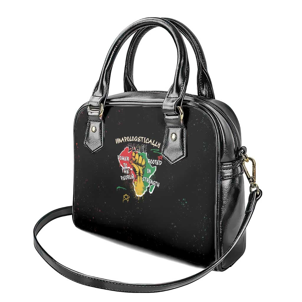 African Black Power Shoulder Handbag Unapologetically Black Raised Fist