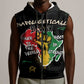 African Black Power Sleeveless Zip Hoodie Unapologetically Black Raised Fist - African Pride