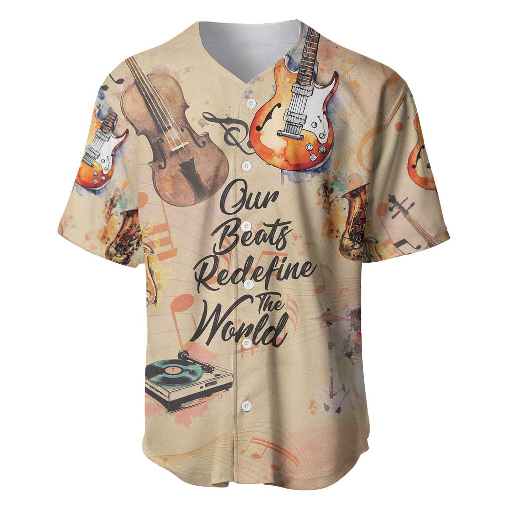 Our Beats Redefine The World African Baseball Jersey Afro Music