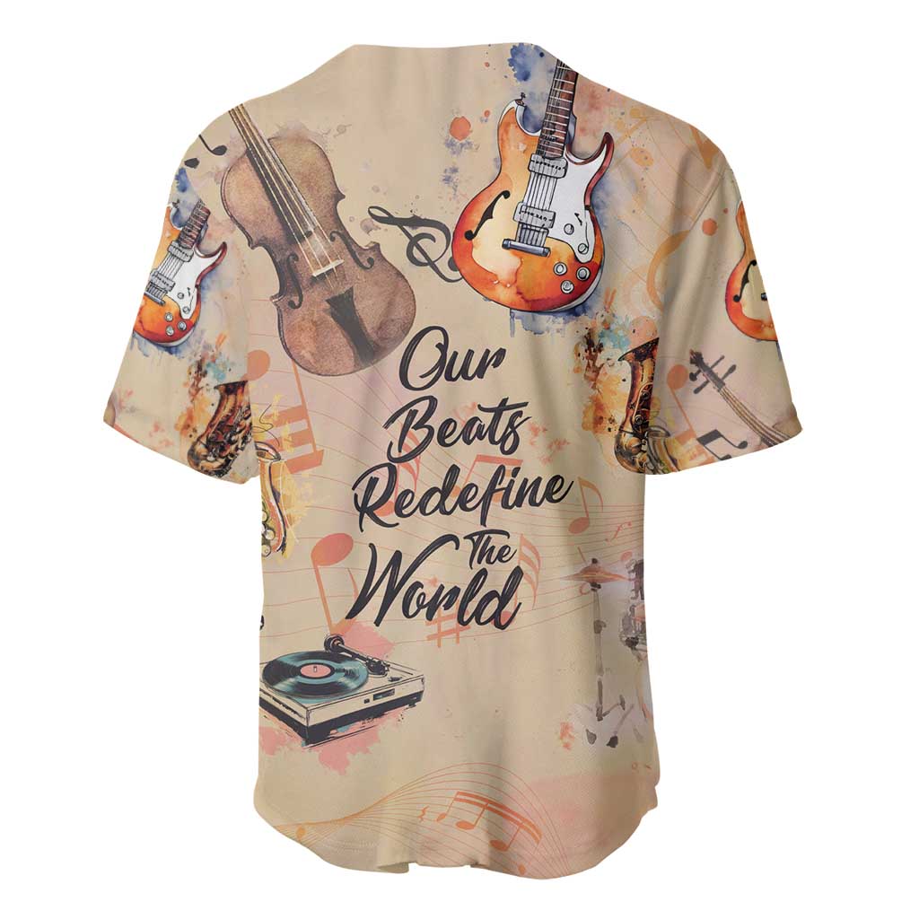 Our Beats Redefine The World African Baseball Jersey Afro Music